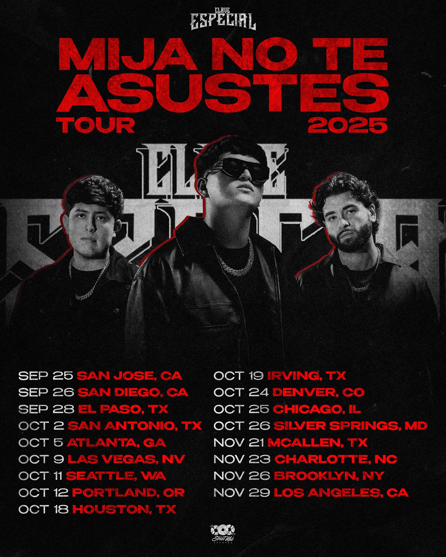 Clave Especial Mija No Te Asustes Tour Poster